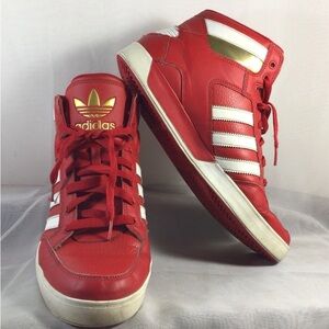 Adidas Men’s Size 1 Sneakers Red and White